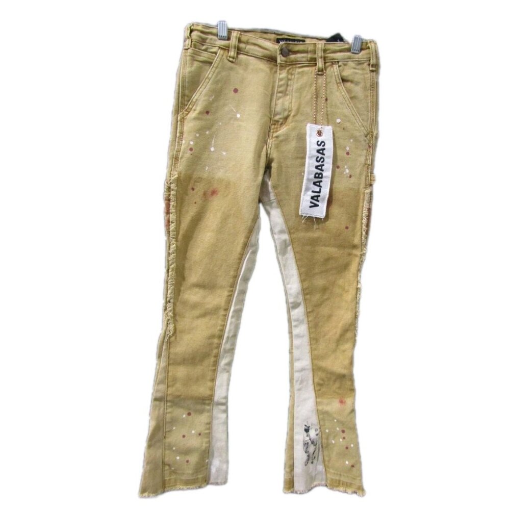Valabasas Play Size 14 Splattered Distressed Jeans 26x29